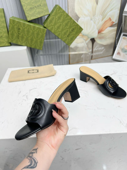 Gucci Interlocking GG Sandal Black