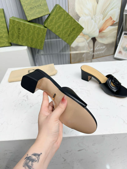 Gucci Interlocking GG Sandal Black