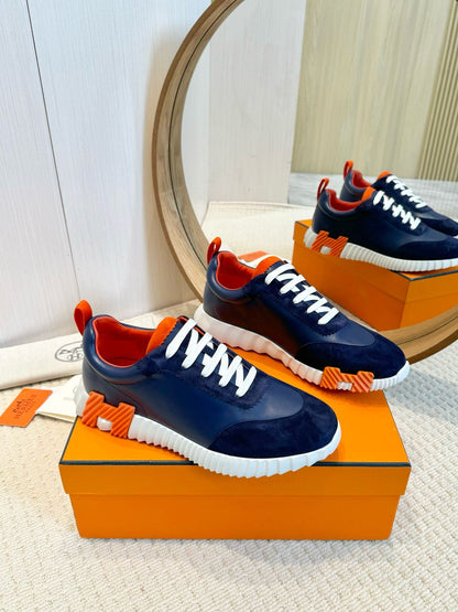 Hermes Air Mesh Suede Goatskin Bouncing Blue