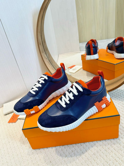 Hermes Air Mesh Suede Goatskin Bouncing Blue