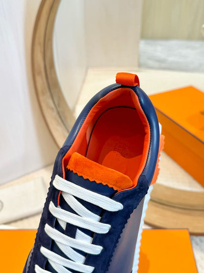 Hermes Air Mesh Suede Goatskin Bouncing Blue