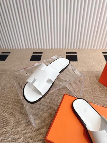 Hermes Izmir Sandal White