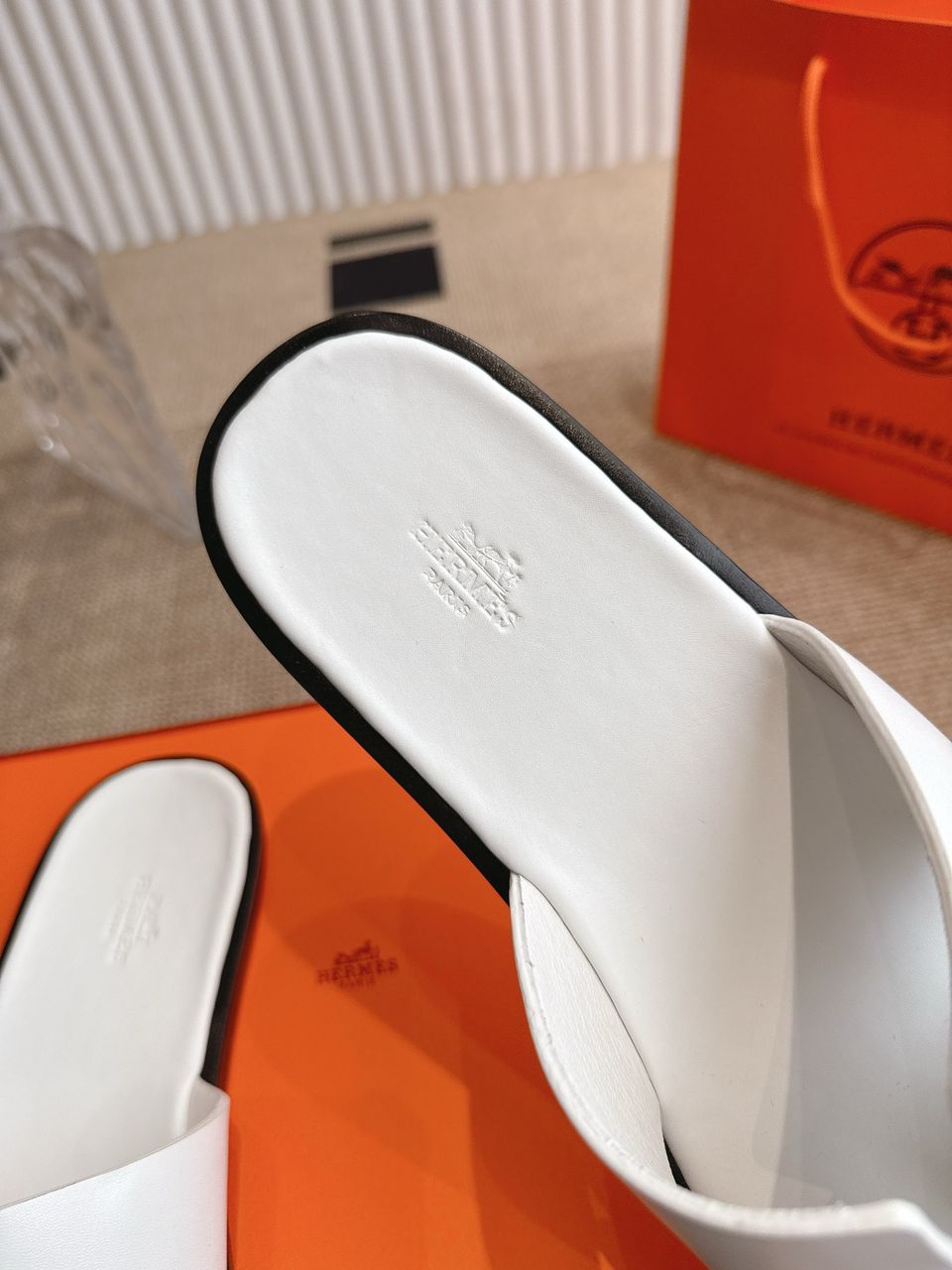 Hermes Izmir Sandal White