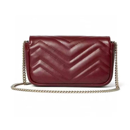 Gucci GG Marmont Mini Bag Rosso Ancora Red