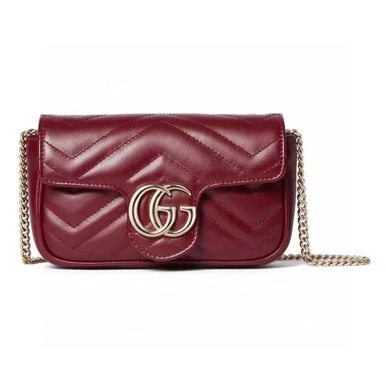 Bolsa Mini Couro Vermelho Letras Entrelaçadas
