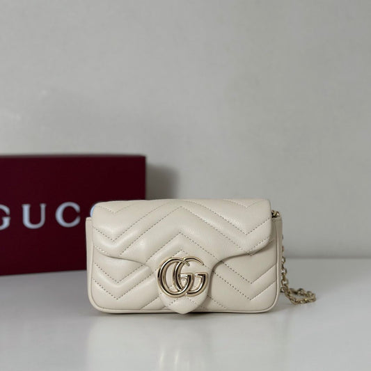 Gucci GG Marmont Mini Bag White