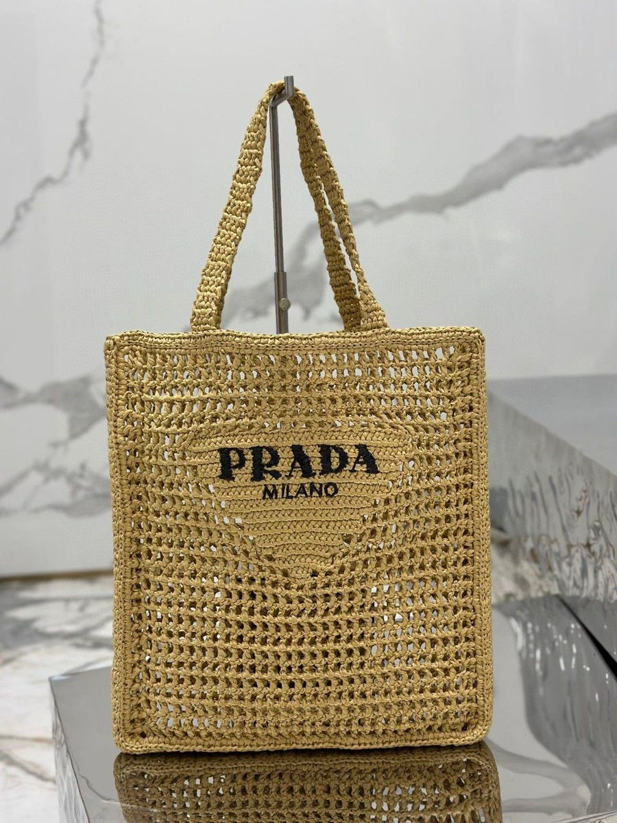 Bolsa Tote Fibra Natural Trançada Bege
