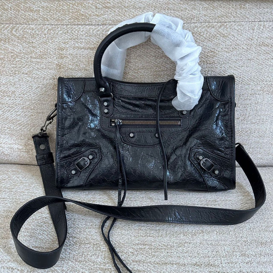 Bolsa Satchel Couro Preto