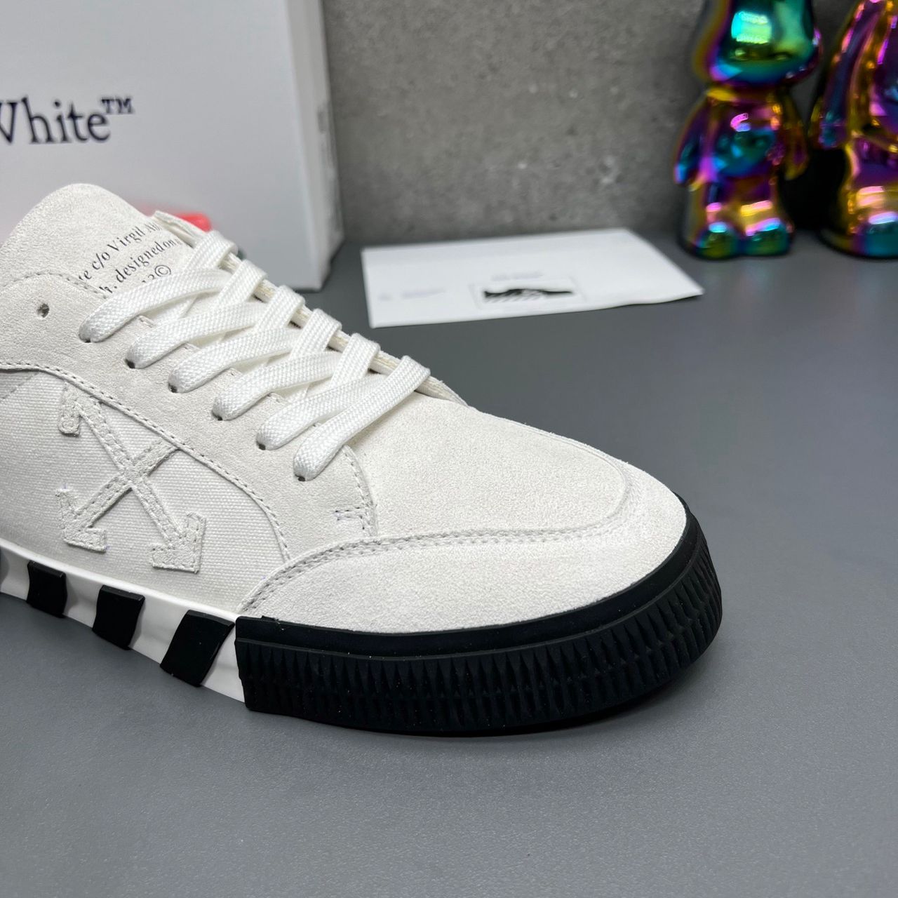 Off-White Vulcanized White Low Top Sneakers Canvas