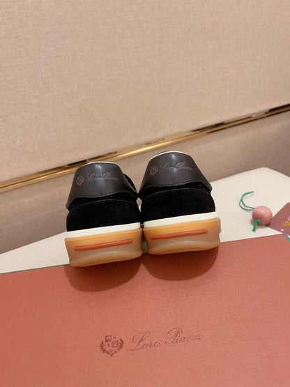 Loro Piana Tennis Walk Sneakers Black