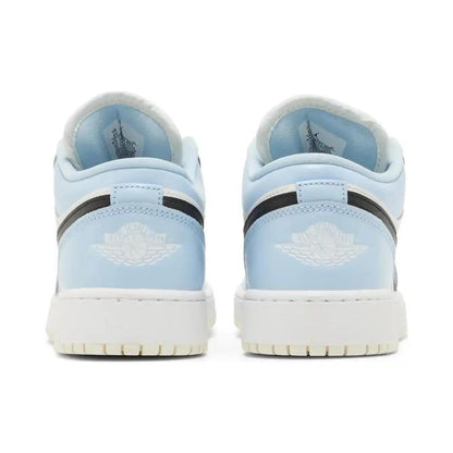 Air Jordan 1 Low Ice Blue Black Swoosh