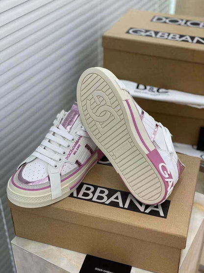 White & Pink Custom 2Zero Sneakers