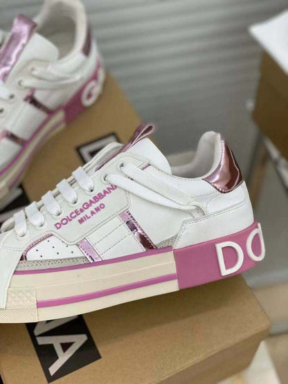 White & Pink Custom 2Zero Sneakers