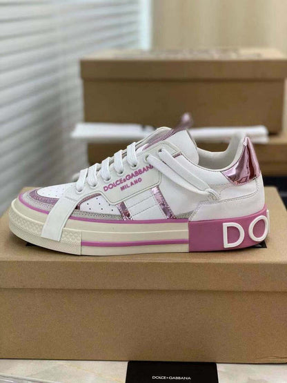 White & Pink Custom 2Zero Sneakers