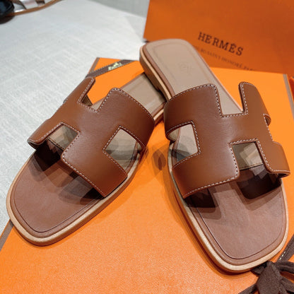 Hermes Oran Sandal Gold Box Calfskin Leather