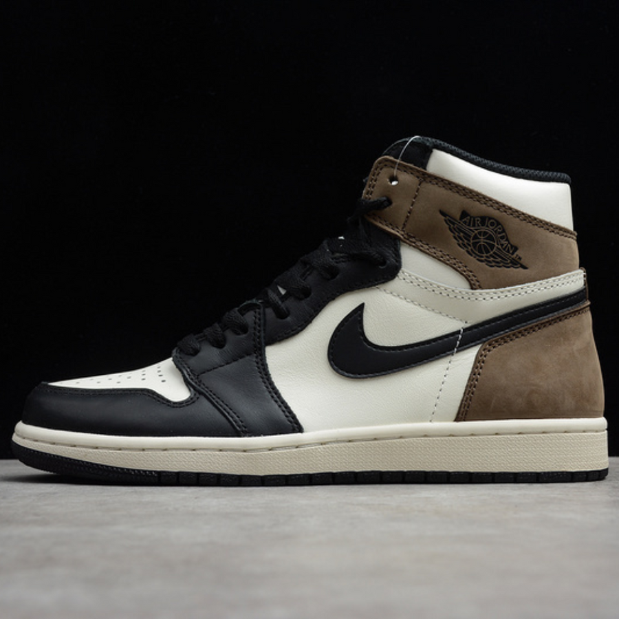 Tênis Cano Alto Basquete Couro Marrom Chocolate Detalhes Preto