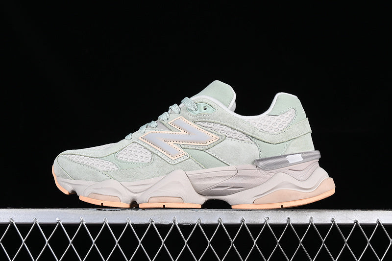 Tênis Runner Couro Cinza Prata Detalhes Verde Musgo