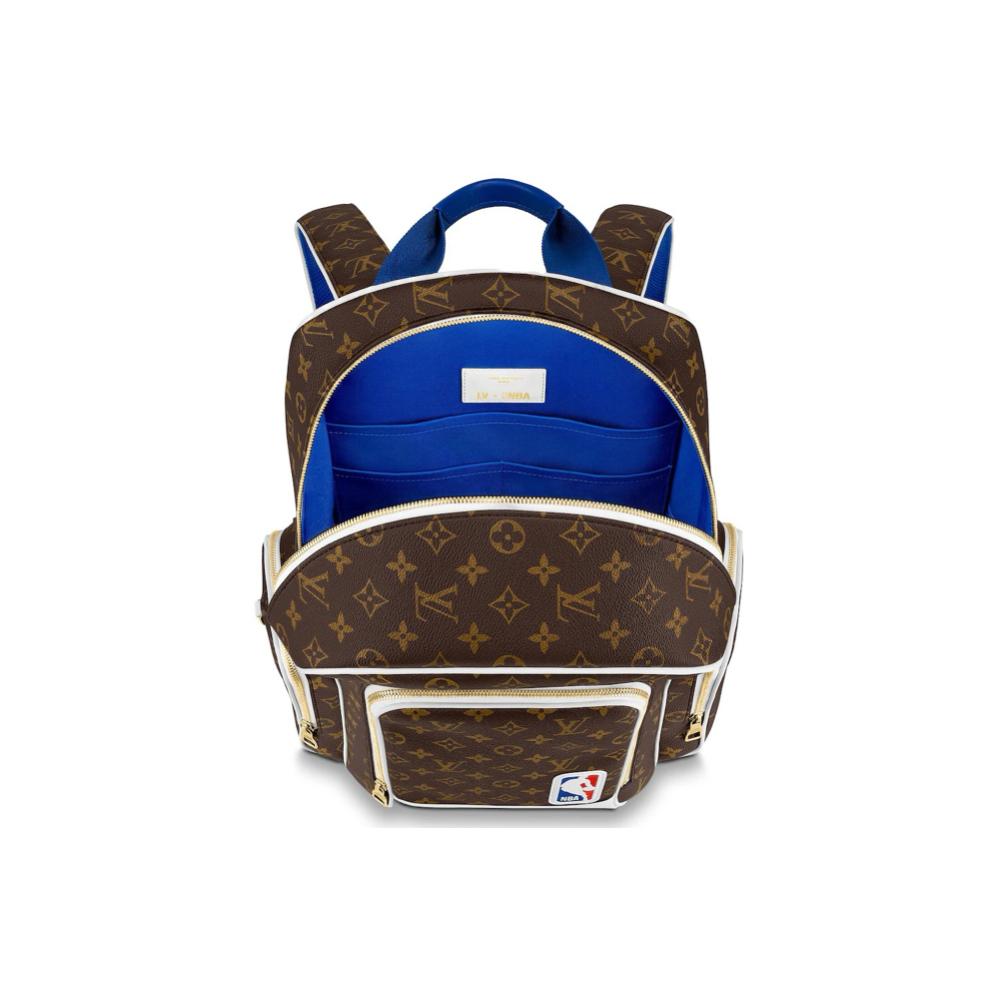 Mochila Louis Vuitton X NBA Blue Couro Genuíno
