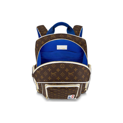 Mochila Louis Vuitton X NBA Blue Couro Genuíno