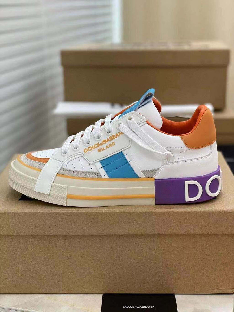 Tênis Couro Personalizado Multicolor Cano Baixo