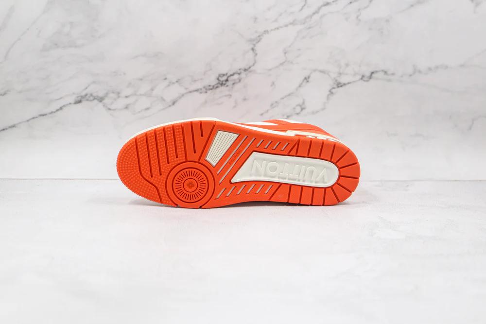 Louis Vuitton Trainer Monogram Sneaker Denim Orange
