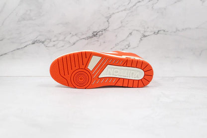 Louis Vuitton Trainer Monogram Sneaker Denim Orange