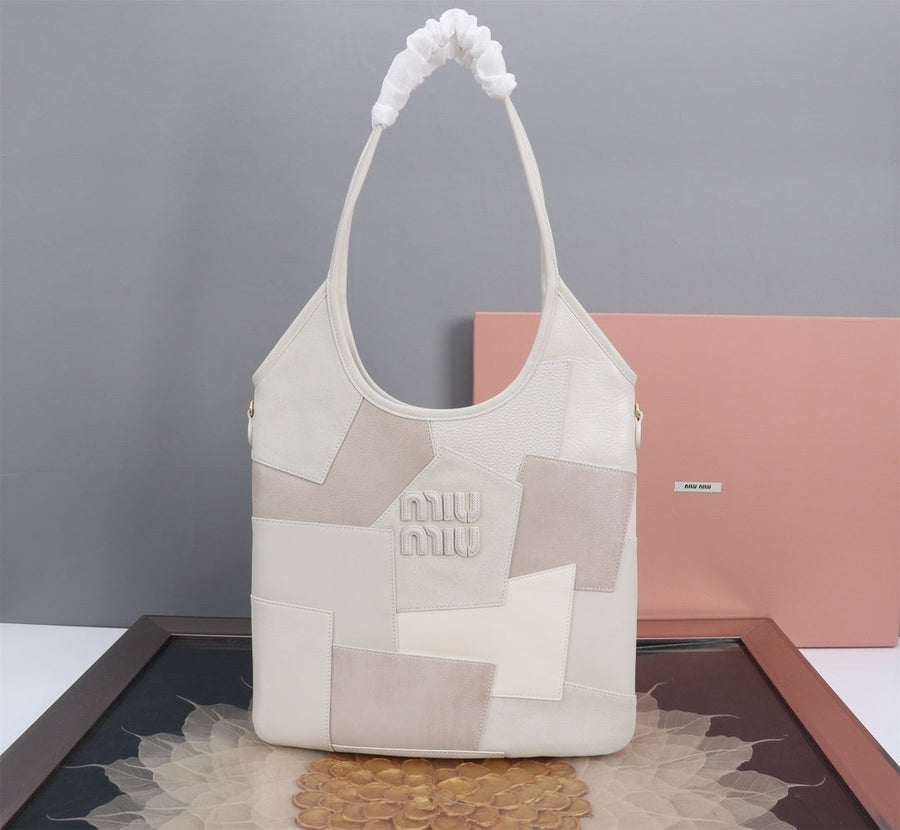 Bolsa Couro Patchwork Multicolorida