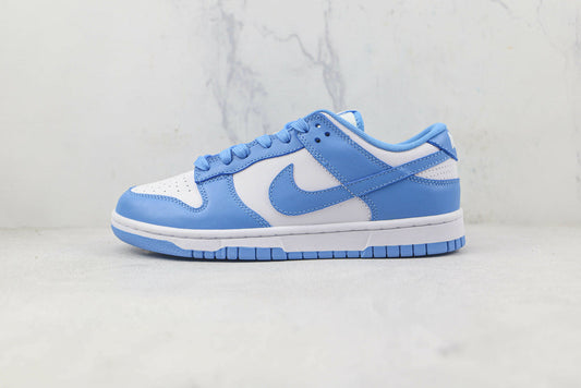 Tênis Cano Baixo Couro Branco com Detalhe Azul