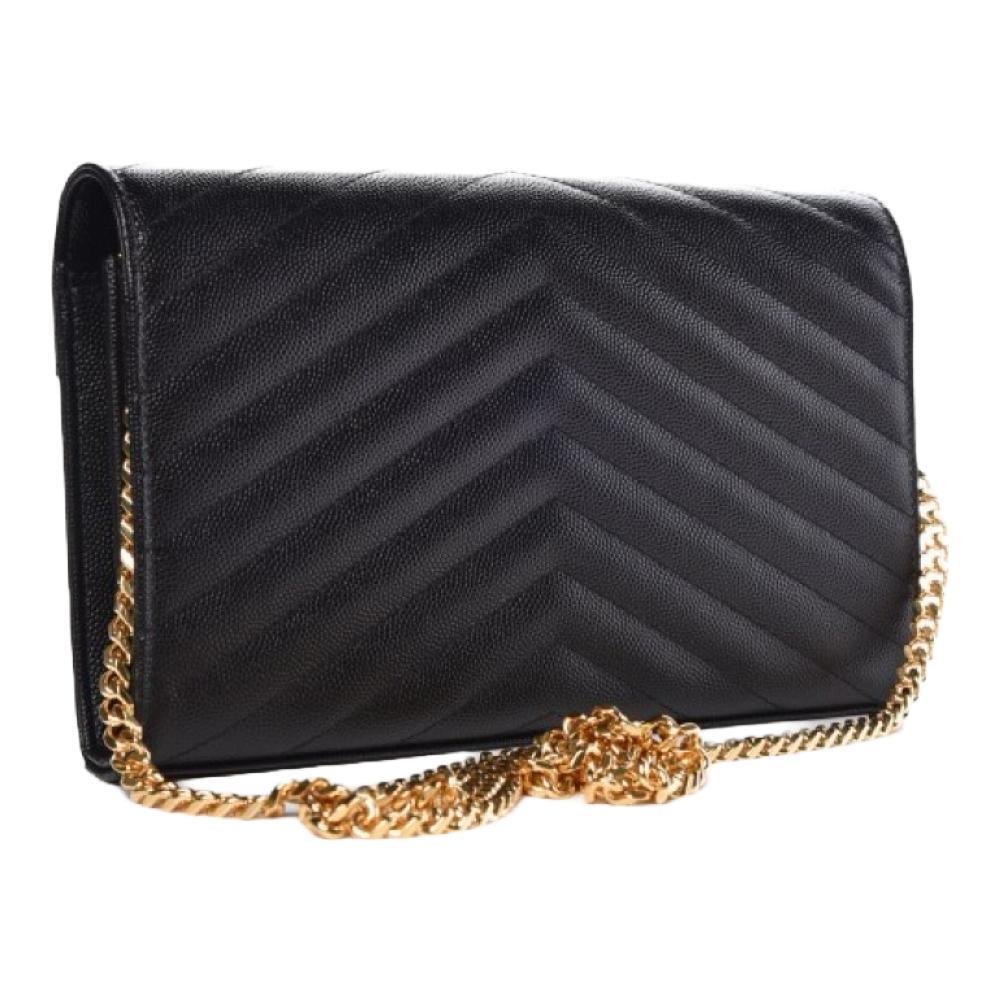 Bolsa Yves Saint Laurent Couro Genuíno Black Gold