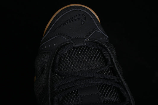 NIKE AIR MORE UPTEMPO LOW BLACK GUM