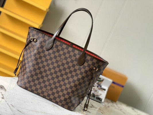 Bolsa Tote Couro Marrom e Vermelho Reversível Média
