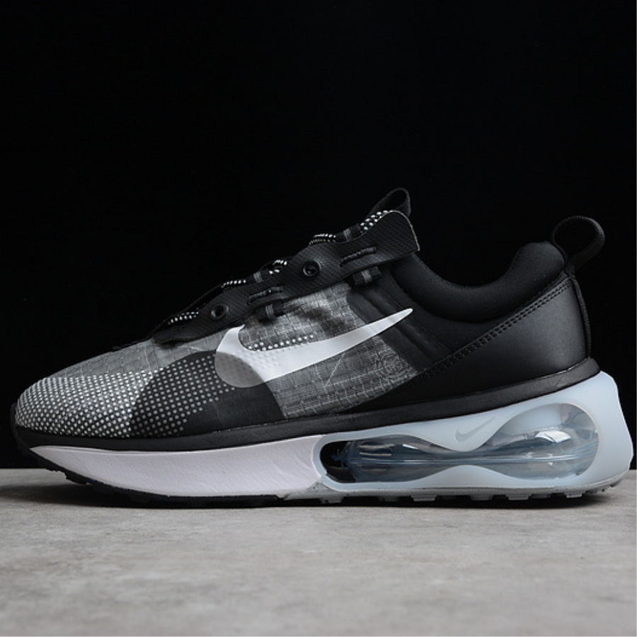Tênis Runner Malha Preto Cinza Ferro Detalhe Branco