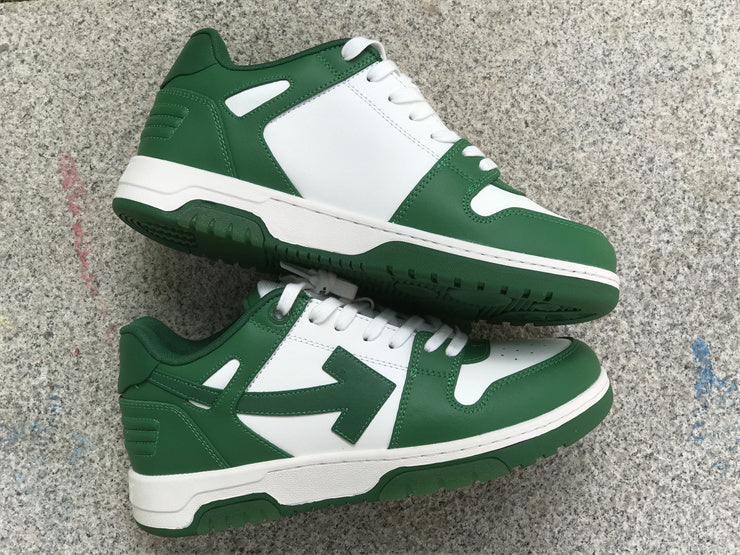 Tênis Couro Branco Verde